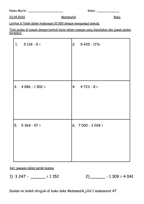 Soalan Matematik Tahun 3 Format Baru Image